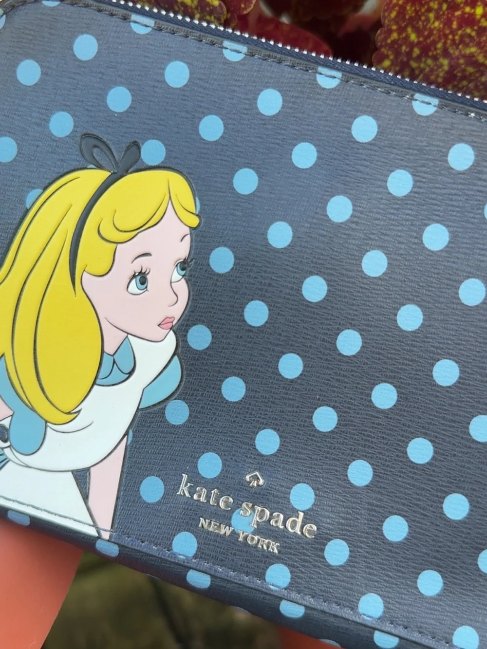 kate spade navy  and Light Blue Alice Polka Dot Wristlet